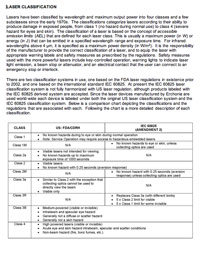 laser classifications