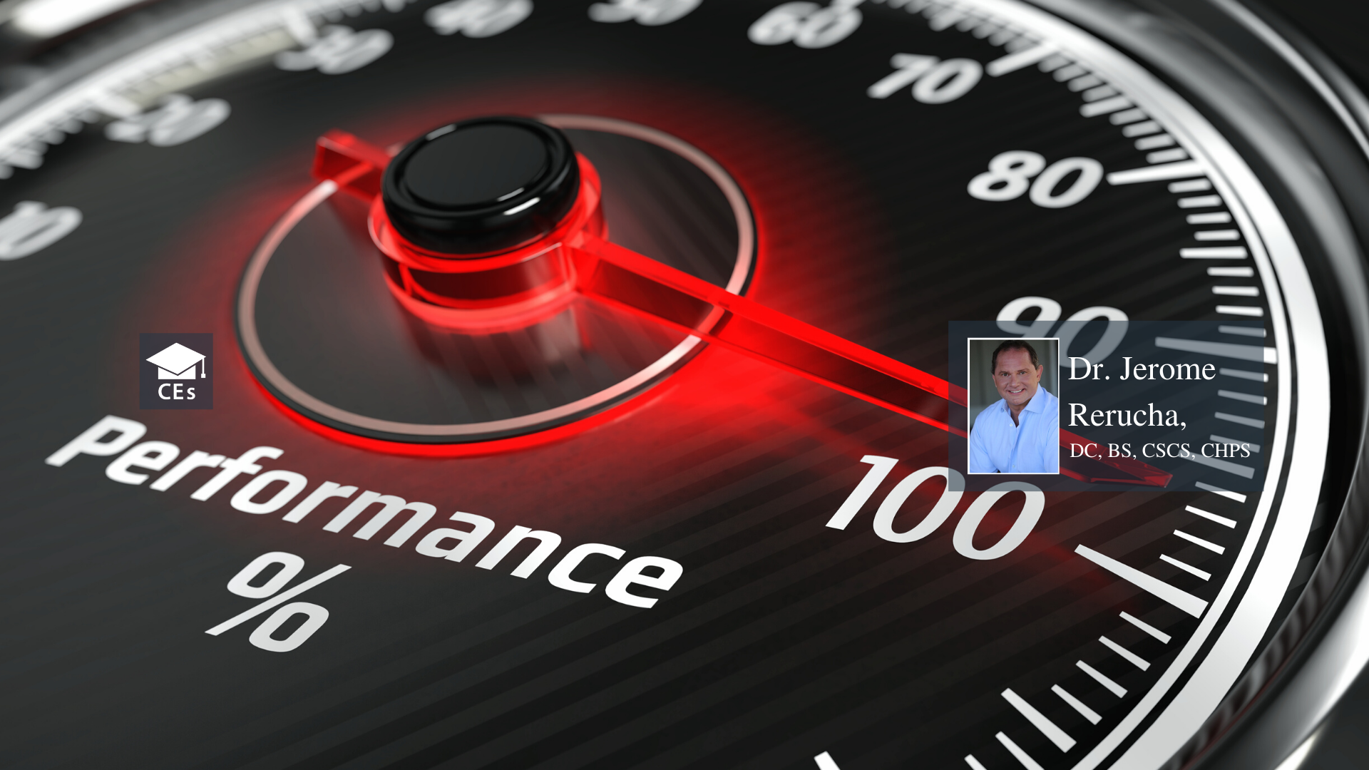 Performance meter with the lever going towards 100
