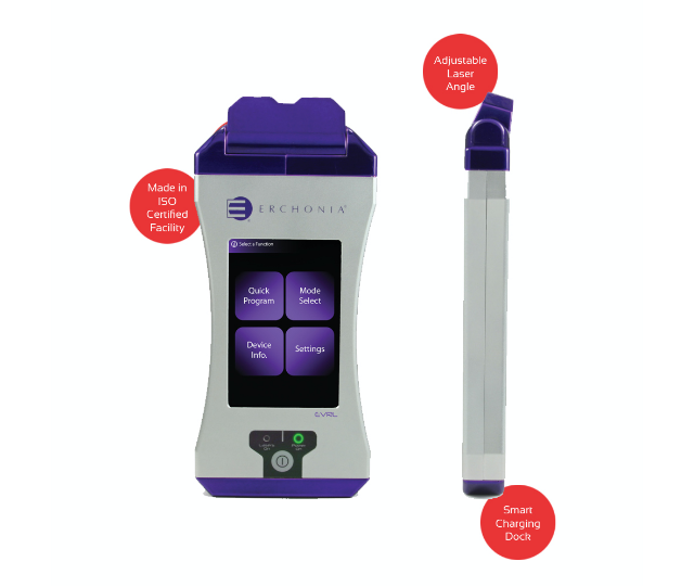 Handheld Red & Violet Lasers For Pain Treatment EVRL Erchonia