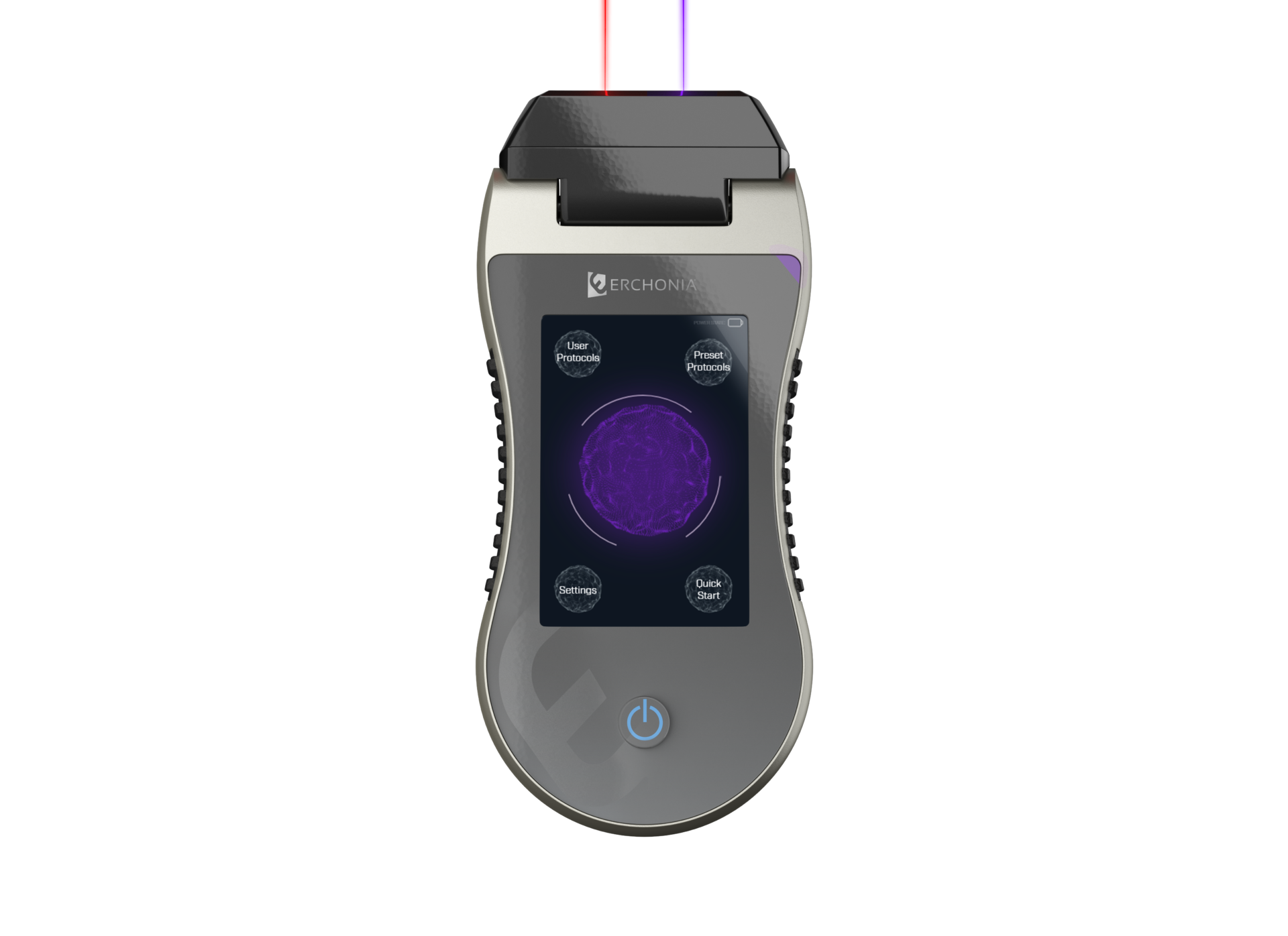 EVRL red and violet handheld pain laser device