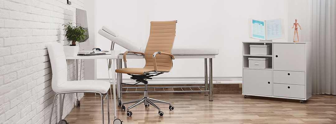  Interior of modern medical office. Doctor's workplace.