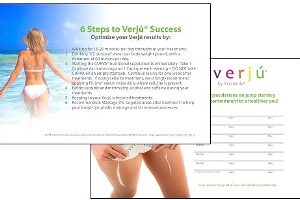 Verjú appointment card and infographic on "6 Steps to Verjú Success"