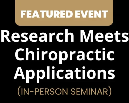 Website - Featured Event Image (33) Research Meets Chiropractic Application | Nutri-West