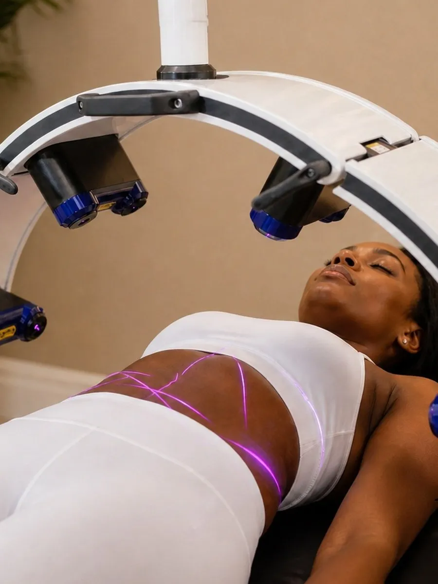 A contouring treatment room in a med spa